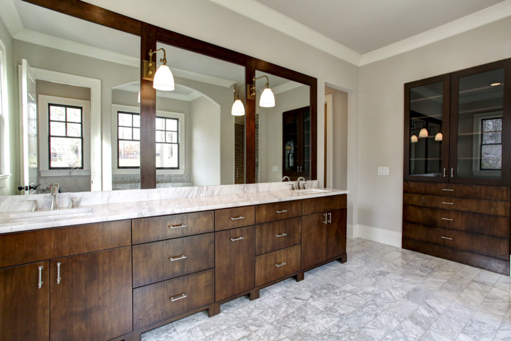 Brown bathroom vanity